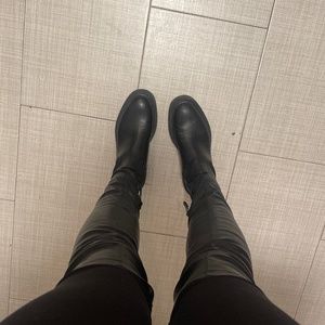 Black thigh high boots size 37
